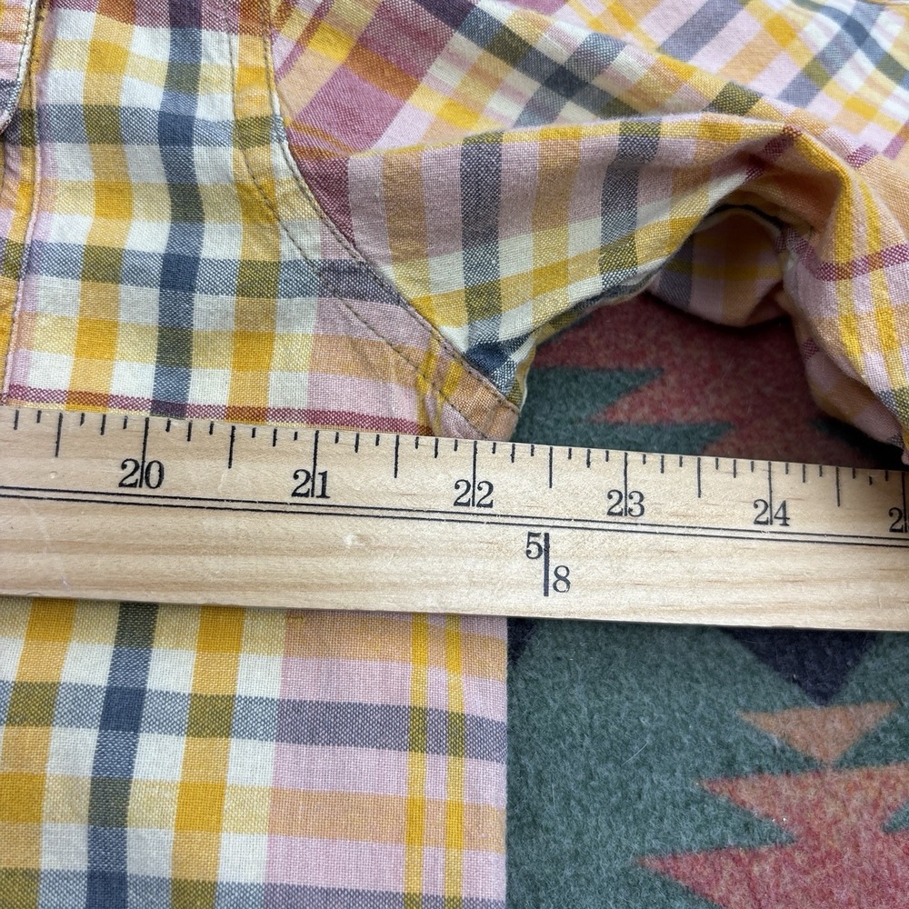 Willis & Geiger Shirt Mens Medium Pink Plaid Cotton Short Sleeve Safari Outdoors - Picture 9 of 10